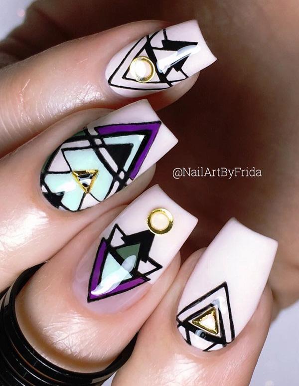 45 Multicolored Nail Art Ideas