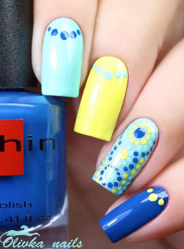 45 Multicolored Nail Art Ideas