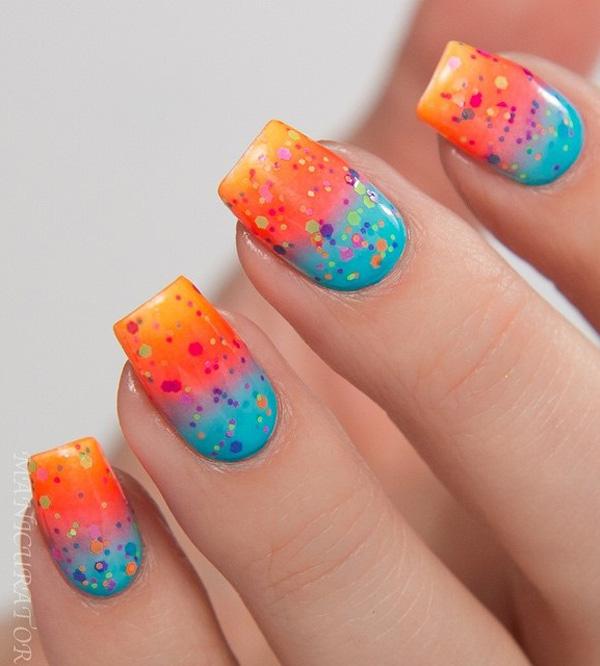 45 Multicolored Nail Art Ideas
