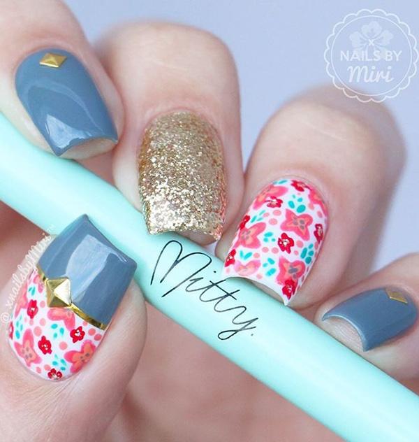 45 Multicolored Nail Art Ideas