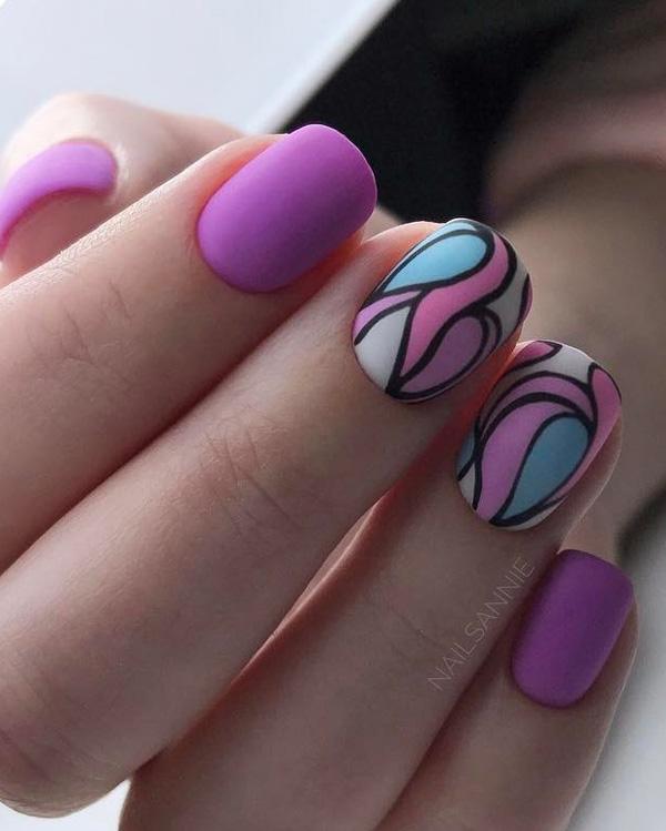 45 Multicolored Nail Art Ideas