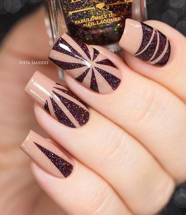 55 Stripes Nail Art Ideas