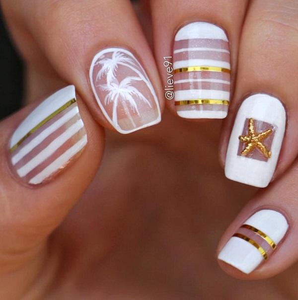 55 Stripes Nail Art Ideas