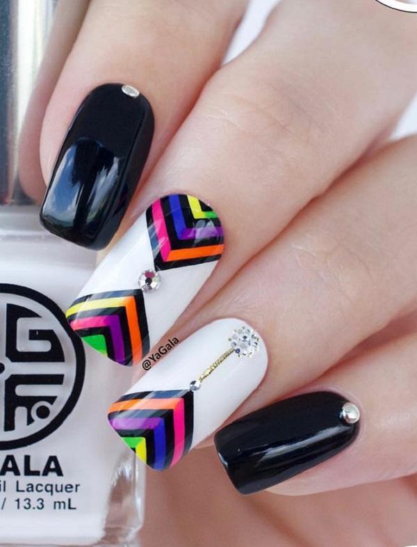 55 Stripes Nail Art Ideas