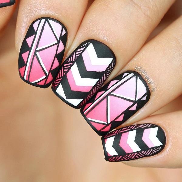 55 Stripes Nail Art Ideas