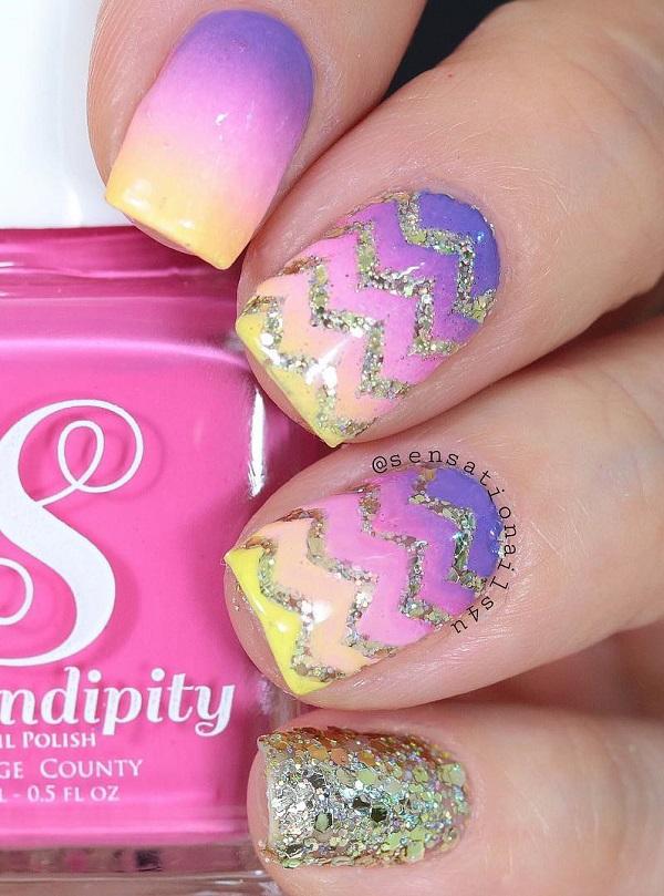 55 Stripes Nail Art Ideas