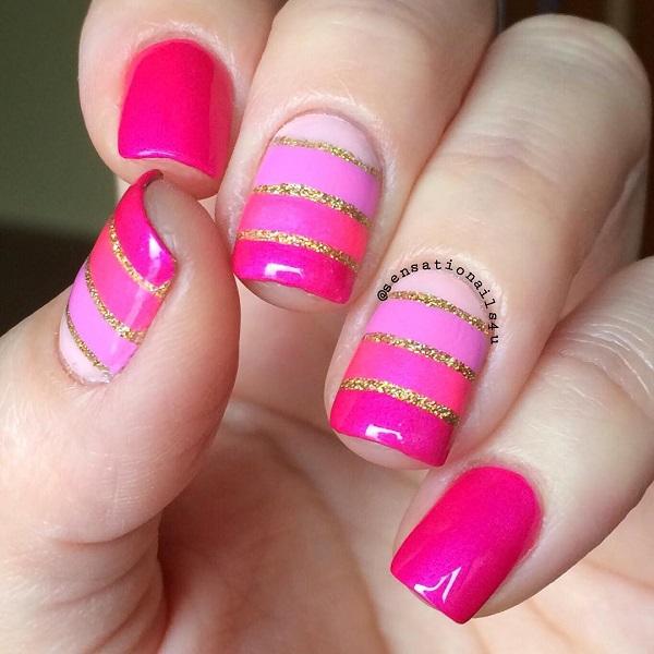 55 Stripes Nail Art Ideas