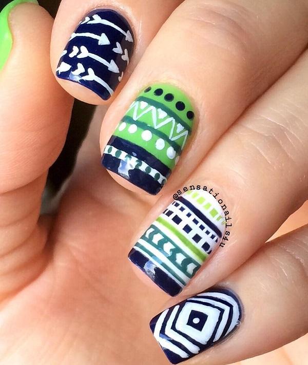 55 Stripes Nail Art Ideas