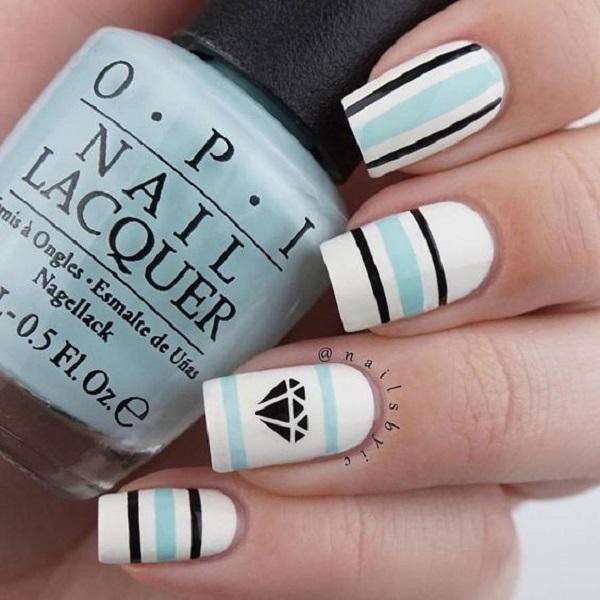 55 Stripes Nail Art Ideas