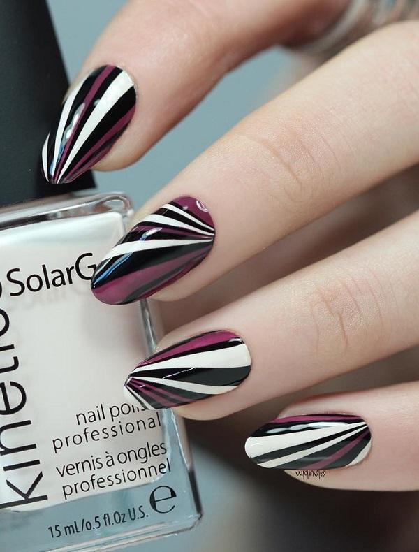 55 Stripes Nail Art Ideas