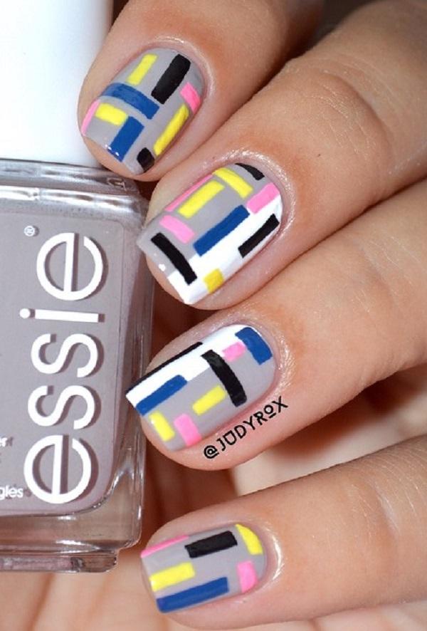 55 Stripes Nail Art Ideas