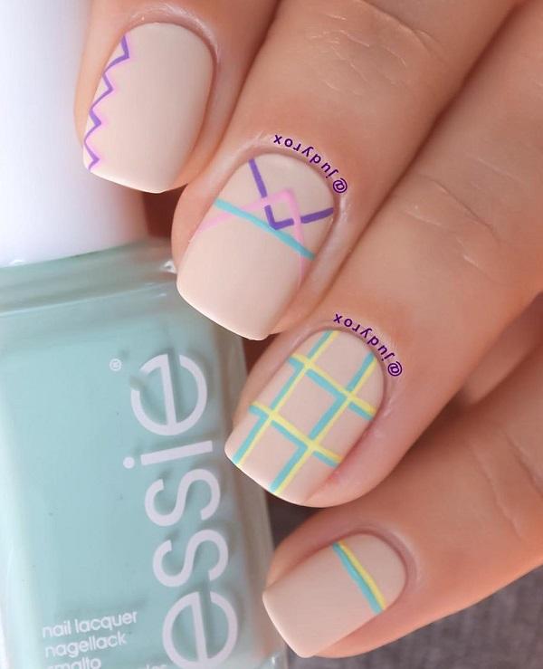 55 Stripes Nail Art Ideas
