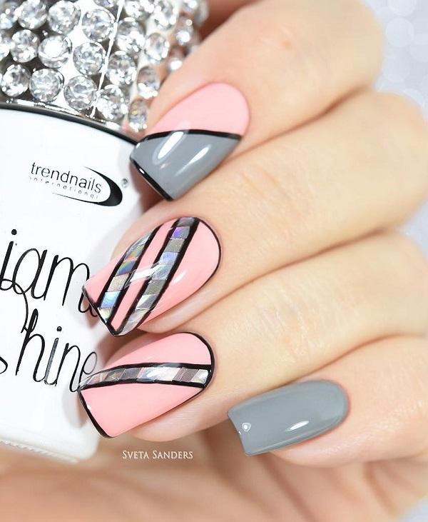55 Stripes Nail Art Ideas