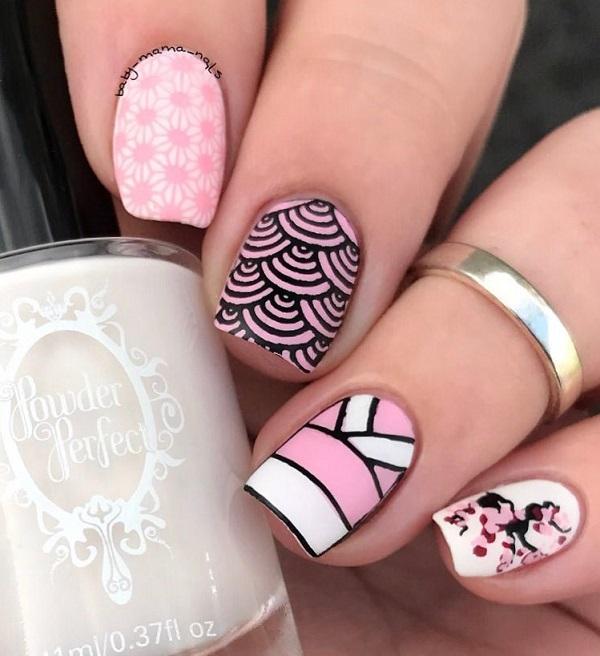 55 Stripes Nail Art Ideas