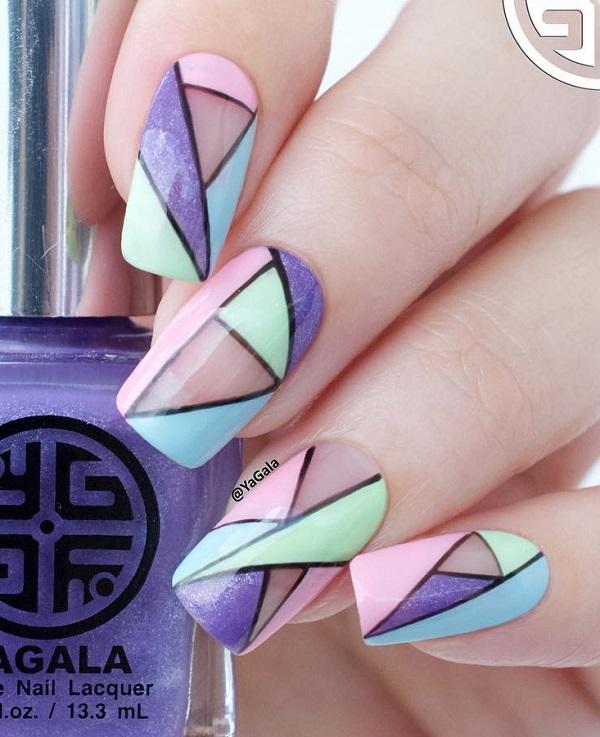 55 Stripes Nail Art Ideas
