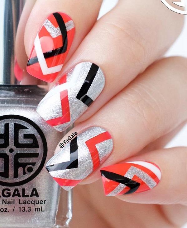 55 Stripes Nail Art Ideas