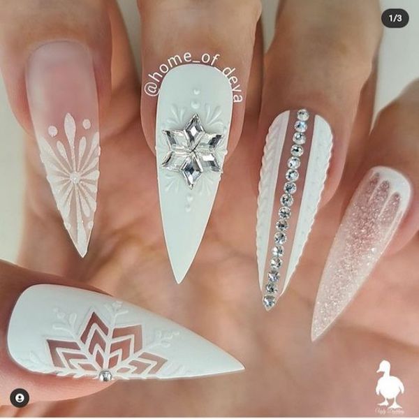 40 Snow Nail Art Ideas For Winter