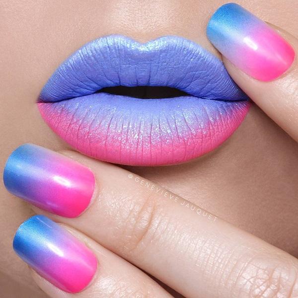 30 Matching nails and lipstick makeups