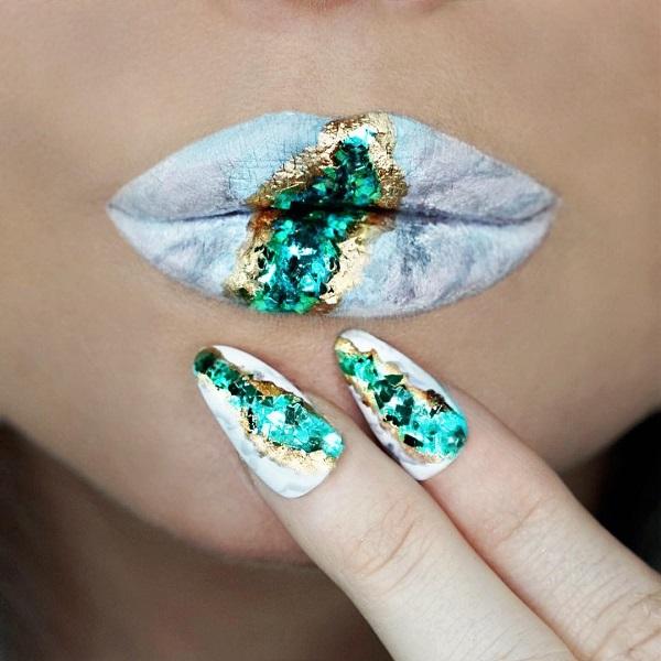30 Matching nails and lipstick makeups
