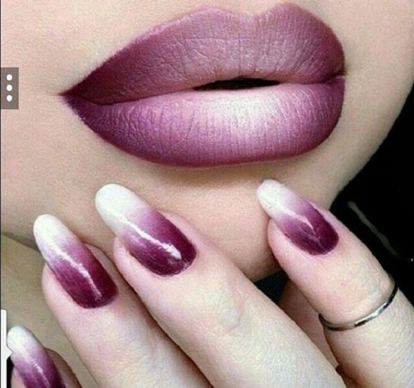 30 Matching nails and lipstick makeups