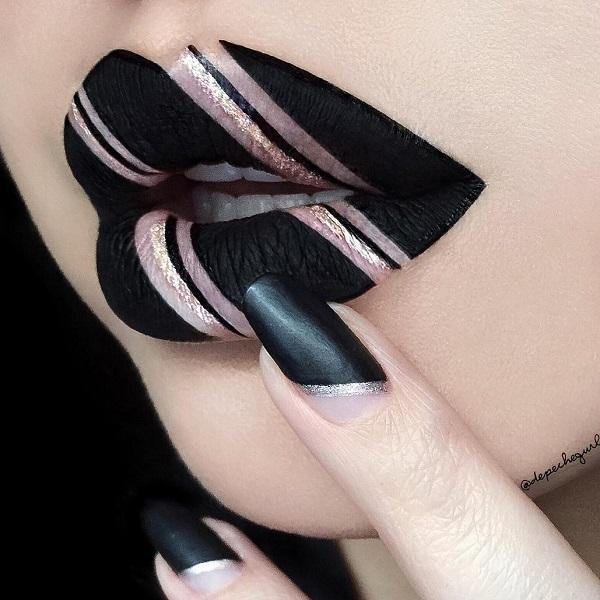 30 Matching nails and lipstick makeups