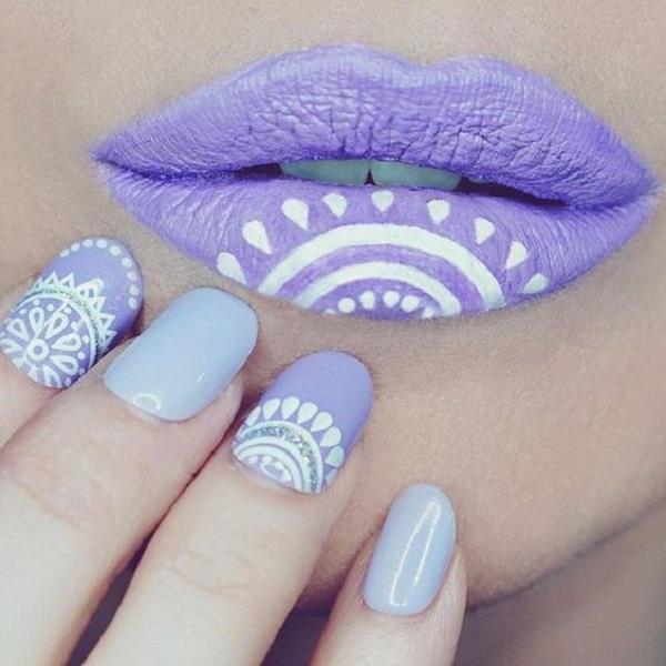 30 Matching nails and lipstick makeups