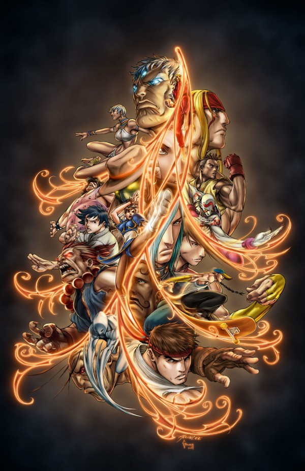 Incredible fighing game character collages