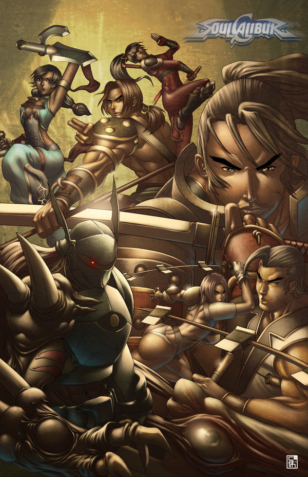 Incredible fighing game character collages