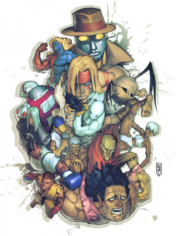 Incredible fighing game character collages