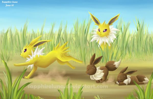 jolteon_and_eevee_by_sapphireluna600_389 Eevee's Evolution