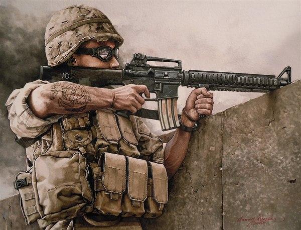 Military Illustrations by Danny Quirk