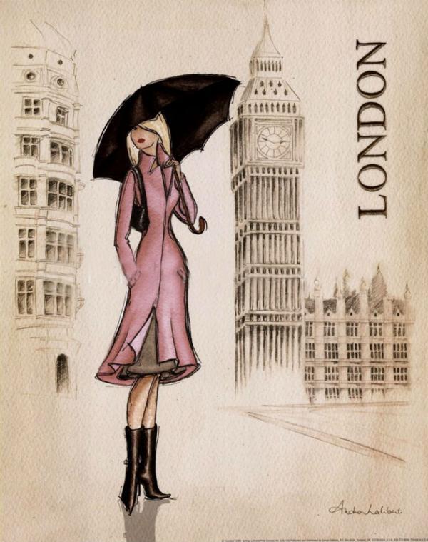 London Art Poster Print by Andrea Laliberte