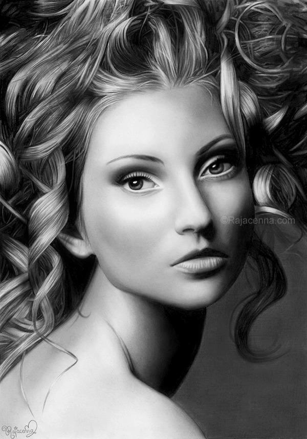 Pencil Portraits Drawings by Rajacenna
