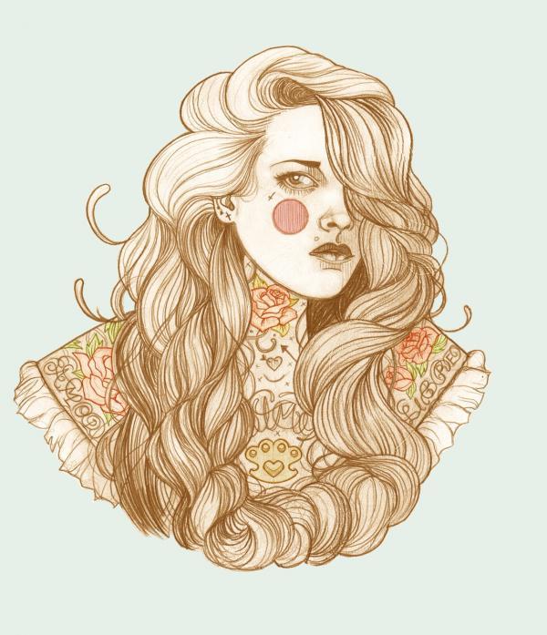 Tattoo illustrations by Liz Clements