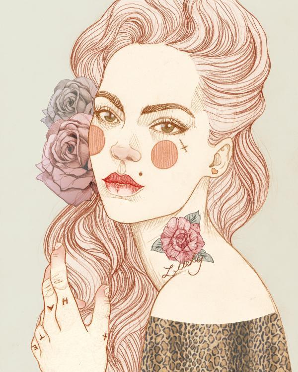 Tattoo illustrations by Liz Clements