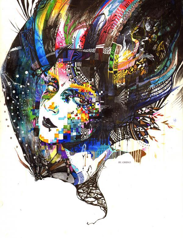Mixed Media Illustrations by Minjae Lee