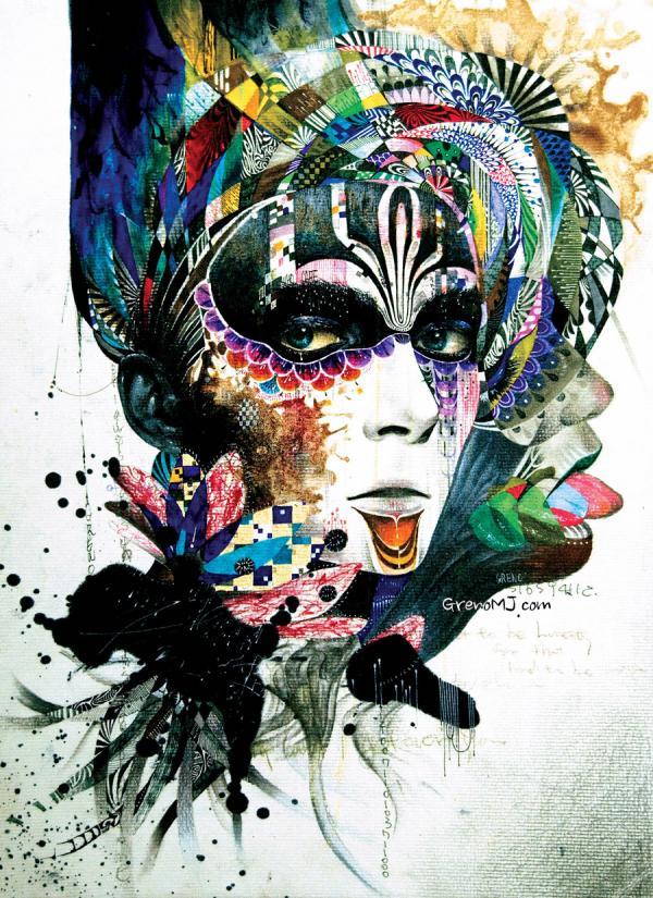 Mixed Media Illustrations by Minjae Lee