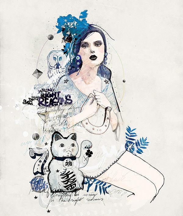 Feminine Illustrations by Raphael Vicenzi