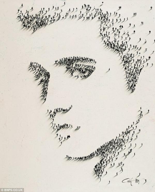 Portraits Using Tiny Figures by Craig Alan