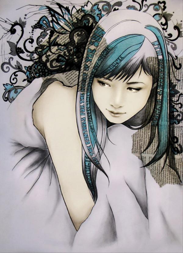 Mixed Media Illustrations by Joanna Ladowska