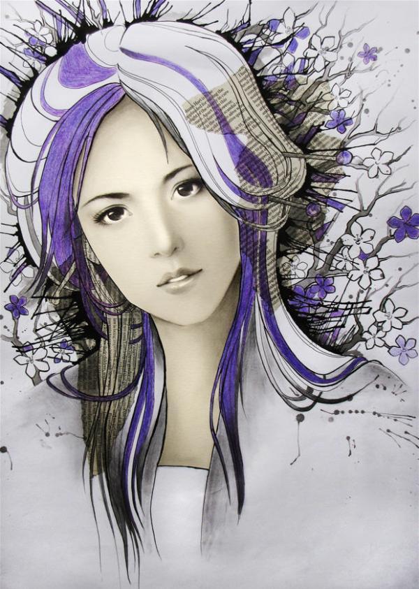 Mixed Media Illustrations by Joanna Ladowska