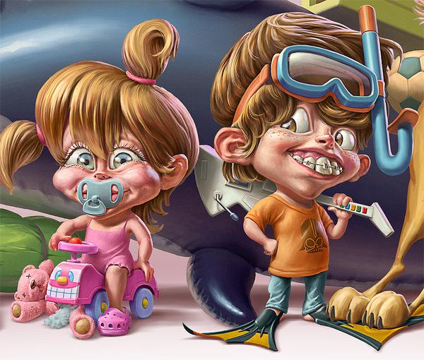 Creative Cartoonish Illusions By Oscar Ramos
