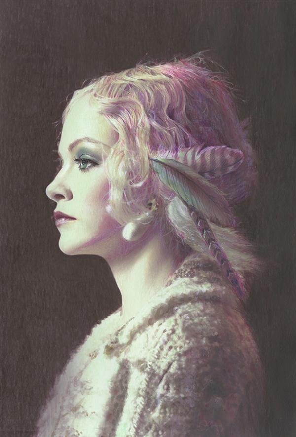 Mixed Media Portrait Illustrations by Bec Winnel