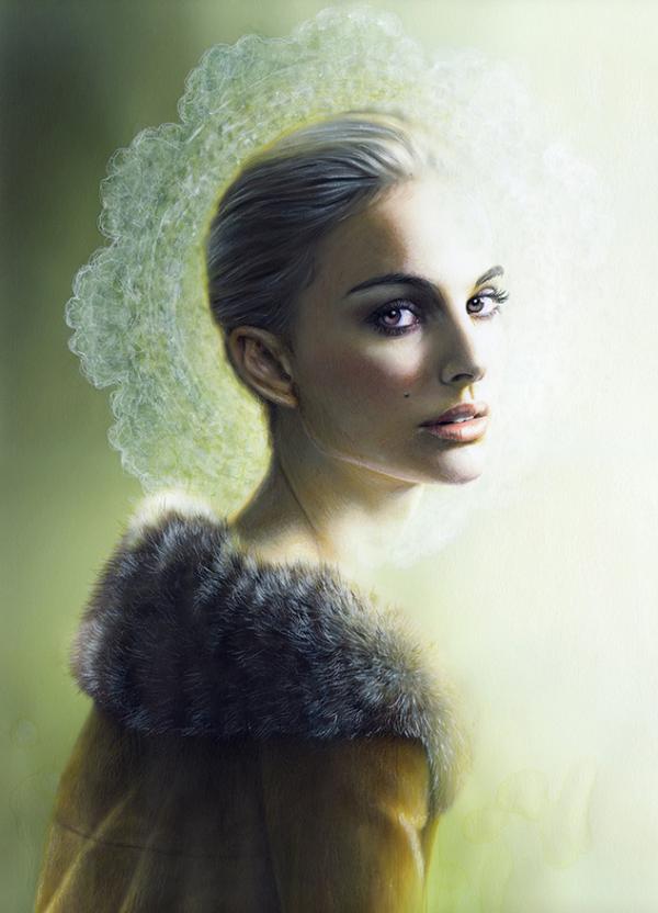 Mixed Media Portrait Illustrations by Bec Winnel
