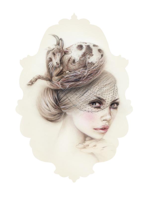 Mixed Media Portrait Illustrations by Bec Winnel