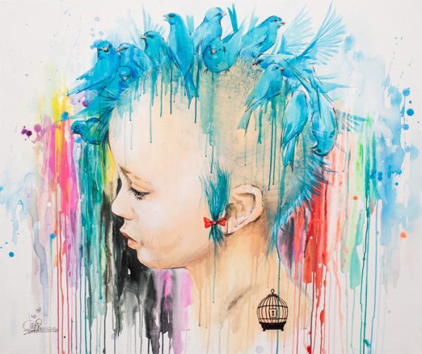 Mixed Media Illustrations by Lora Zombie