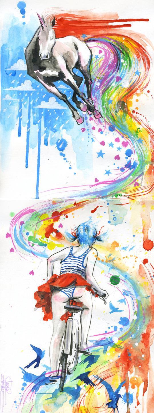 Mixed Media Illustrations by Lora Zombie