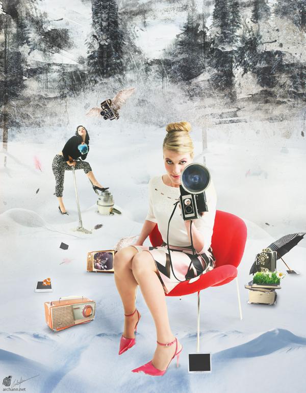 Mixed Media Illustrations by Archan Nair