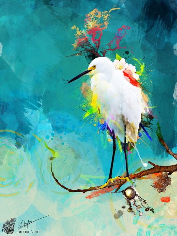 Mixed Media Illustrations by Archan Nair