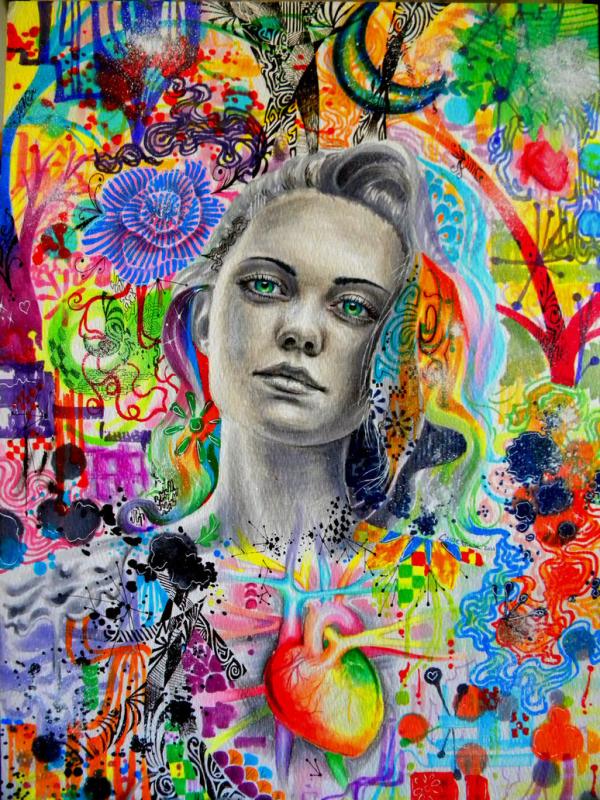 Mixed Media Drawings by Callie Fink